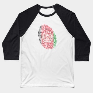 Afghanistan Fingerprint Baseball T-Shirt